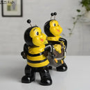 GobekUsa Bee Resin Vase: Creative Cartoon Plant Pot for Cheerful Floral Arrangement