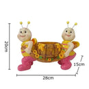 GobekUsa Bee Resin Vase: Creative Cartoon Plant Pot for Cheerful Floral Arrangement