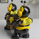 GobekUsa Bee Resin Vase: Creative Cartoon Plant Pot for Cheerful Floral Arrangement