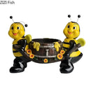 GobekUsa Bee Resin Vase: Creative Cartoon Plant Pot for Cheerful Floral Arrangement