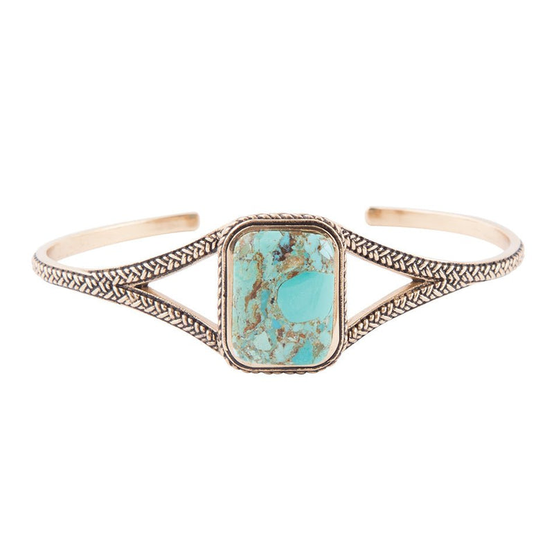 Credence Genuine Turquoise Cuff Bracelet