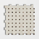 Crema Marfil Polished Basket Weave Marble Mosaics 12x12