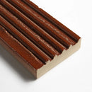 Crimson Leather Fluted Glazed Terracotta Tiles 2 1/4x7 9/16