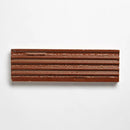 Crimson Leather Fluted Glazed Terracotta Tiles 2 1/4x7 9/16
