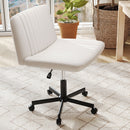 Criss Cross Chair with Wheels Cross-Legged Swivel Desk Chair with Soft-Padded Wide Seat by DirectDeals