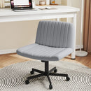 Criss Cross Chair with Wheels Cross-Legged Swivel Desk Chair with Soft-Padded Wide Seat by LJGDeals