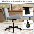 Criss Cross Chair with Wheels Cross-Legged Swivel Desk Chair with Soft-Padded Wide Seat by LJGDeals