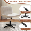 Criss Cross-Legged Swivel Desk Chair No Wheels by DirectDeals