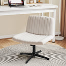 Criss Cross-Legged Swivel Desk Chair No Wheels by DirectDeals