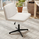Criss Cross-Legged Swivel Desk Chair No Wheels