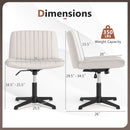 Criss Cross-Legged Swivel Desk Chair No Wheels by DirectDeals