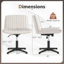 Criss Cross-Legged Swivel Desk Chair No Wheels