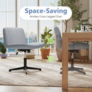 Criss Cross-Legged Swivel Desk Chair No Wheels