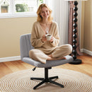 Criss Cross-Legged Swivel Desk Chair No Wheels by DirectDeals