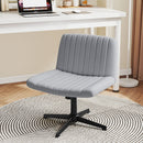 Criss Cross-Legged Swivel Desk Chair No Wheels by DirectDeals