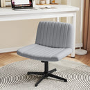 Criss Cross-Legged Swivel Desk Chair No Wheels by LJGDeals
