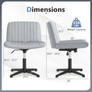 Criss Cross-Legged Swivel Desk Chair No Wheels by DirectDeals