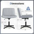 Criss Cross-Legged Swivel Desk Chair No Wheels