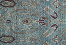 Crown Custom Made Traditional Design Blue Hand Knotted Wool Rug