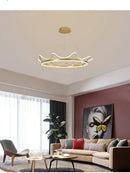 GobekUsa Crown Design Gold Chandelier for Living Room Kids Bedroom