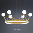 GobekUsa Crown Design Gold Chandelier for Living Room Kids Bedroom