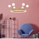GobekUsa Crown Design Gold Chandelier for Living Room Kids Bedroom