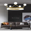 GobekUsa Crown Design Gold Chandelier for Living Room Kids Bedroom
