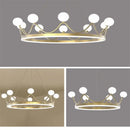 GobekUsa Crown Design Gold Chandelier for Living Room Kids Bedroom