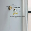 GobekUsa Crown Glass LED Wall Lights Brass Switch Stair Fixtures