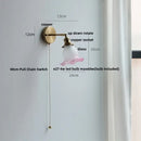 GobekUsa Crown Glass LED Wall Lights Brass Switch Stair Fixtures