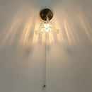 GobekUsa Crown Glass LED Wall Lights Brass Switch Stair Fixtures