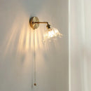 GobekUsa Crown Glass LED Wall Lights Brass Switch Stair Fixtures