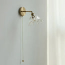 GobekUsa Crown Glass LED Wall Lights Brass Switch Stair Fixtures