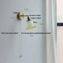 GobekUsa Crown Glass LED Wall Lights Brass Switch Stair Fixtures