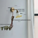 GobekUsa Crown Glass LED Wall Lights Brass Switch Stair Fixtures