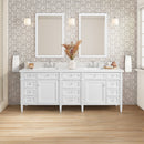 James Martin Brittany 84" Double Bathroom Vanity, Bright White