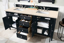 James Martin Brittany 72" Double Bathroom Vanity, Black Onyx