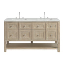 James Martin Breckenridge 60" Double Bathroom Vanity, Whitewashed Oak