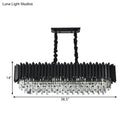 GobekUsa Crystal 6/8- Ceiling Suspension Crystal Chandelier Lamp Light in Black