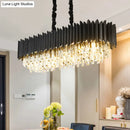 GobekUsa Crystal 6/8- Ceiling Suspension Crystal Chandelier Lamp Light in Black