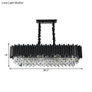 GobekUsa Crystal 6/8- Ceiling Suspension Crystal Chandelier Lamp Light in Black