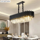 GobekUsa Crystal 6/8- Ceiling Suspension Crystal Chandelier Lamp Light in Black
