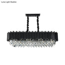 GobekUsa Crystal 6/8- Ceiling Suspension Crystal Chandelier Lamp Light in Black