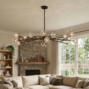 Crystal Ball Round Cluster Chandelier