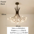 GobekUsa Crystal Bionic Petals Chandelier for Living Dining Bedroom Hall Hotel Decor