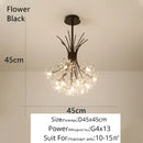 GobekUsa Crystal Bionic Petals Chandelier for Living Dining Bedroom Hall Hotel Decor