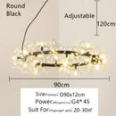 GobekUsa Crystal Bionic Petals Chandelier for Living Dining Bedroom Hall Hotel Decor