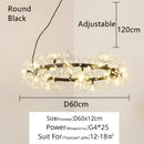 GobekUsa Crystal Bionic Petals Chandelier for Living Dining Bedroom Hall Hotel Decor