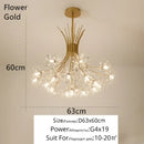 GobekUsa Crystal Bionic Petals Chandelier for Living Dining Bedroom Hall Hotel Decor