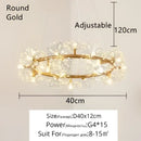 GobekUsa Crystal Bionic Petals Chandelier for Living Dining Bedroom Hall Hotel Decor